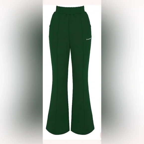 House of CB OLI Green Flared Leg Track Pants Cotton Women’s , size XS - Picture 10 of 14